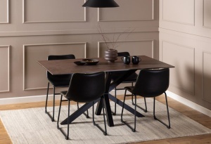 Scaun dining I_Oregon, Negru, 78.5x48x56 cm - Img 4