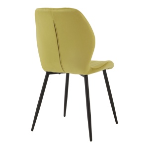 Scaun dining Jelour, Galben, 54.5x55x84.5 cm - Img 2