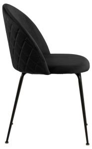 Scaun dining Louise, Negru, 80.5x49.5x54 cm - Img 5