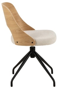 Scaun dining Lucy, Bej, 79x48x53 cm - Img 5