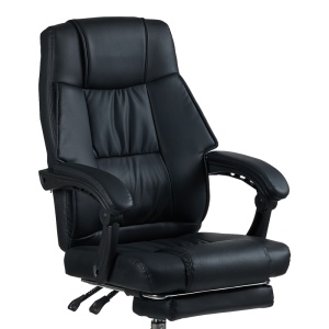 Scaun directoral de birou cu suport picioare, Vimmi, Pako, Negru 60x62.5x112 cm - Img 6