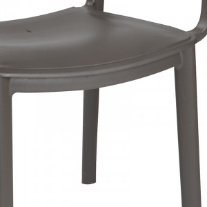 Scaun exterior Frontline plastic culoare antracit - Img 3