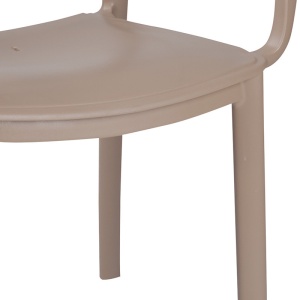 Scaun exterior Frontline plastic culoare cappuccino - Img 3