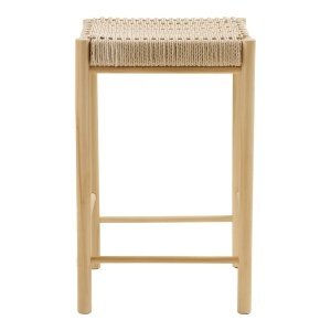 Scaun inalt pentru insula de bucatarie Abano, Natural, 42x42x66.5 cm