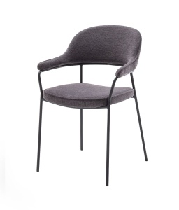 Scaun KINDERSLEY, Gri inchis, 57x85x57 cm