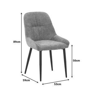 Scaun, Larissia, Pako, Roz prafuit 53x59x89 cm - Img 8