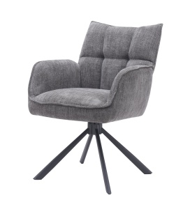 Scaun MARILLA SELECT, Grafit/Negru, 65x86x59 cm - Img 2