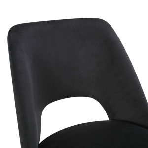 Scaun Nelda, Negru, 44x58x82 cm - Img 2