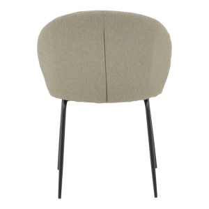 Scaun Olympian gri-bej cu picioare din metal negru 50x55x83 cm - Img 5