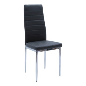 Scaun Parker, Negru/Argintiu, 41x48x96 cm
