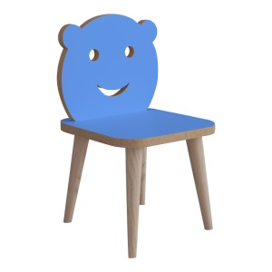 Scaun pentru copii Jerry, Albastru, 30x30x52 cm