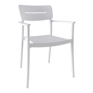 Scaun Pilma, Alb, 57x54x82 cm
