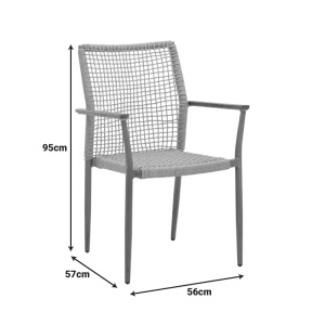 Scaun Stivuibil, Solana, Natural, 57x56x95 cm - Img 2