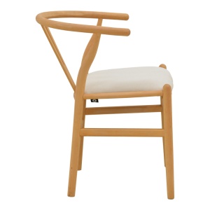 Scaun Wishbone, Bej, 51x58x73 cm - Img 4
