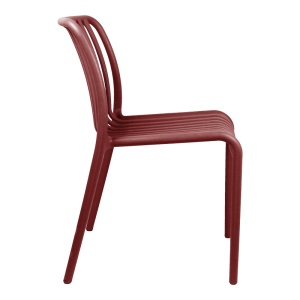 Scaun Zoi, Rosu bordo, 49x58x80 cm - Img 3