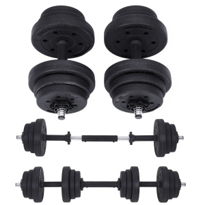 Set 2 buc. Gantere 2x10 kg Songmics Negru 42x21.5x21.5 cm - Img 5