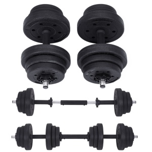 Set 2 buc. Gantere 2x10 kg Songmics Negru 42x21.5x21.5 cm - Img 5