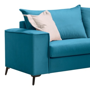 Set 2 canapele cu 2 locuri Verona x2 Pako World Albastru 225x93x100 cm - Img 3