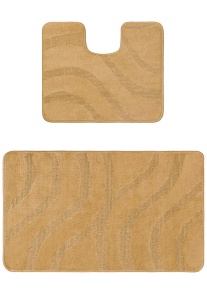Set 2 covorase baie antiderapante Multiform, Symphony, Bej, 50x80 cm, Delta 2519