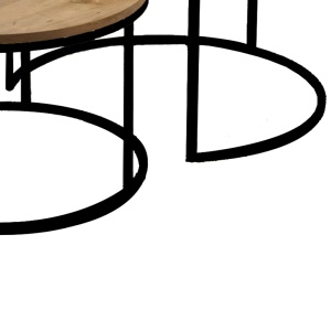 Set 2 masute de cafea Solme Pako World Natural 75x75x45 cm - Img 5