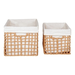 Set 2 piese Cosuri decorative Bustelo, Natural, 35x25x22 cm - Img 3