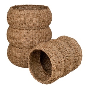 Set 2 piese Cosuri Sarbas, Natural, 35x35x45 cm