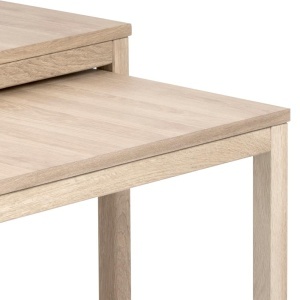 Set 2 piese Masute de cafea Cornus, Alb, 50x70x70 cm - Img 5