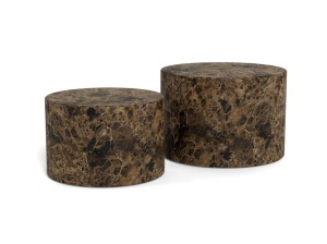 Set 2 piese Masute de cafea Dice V1, Maro, 40x58x58 cm - Img 4