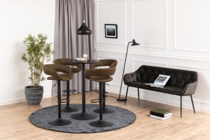 Set 2 piese Scaune de bar Grace V1, Maro, 101x54.5x48.5 cm - Img 2