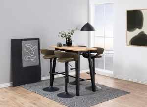 Set 2 piese Scaune de bar Grace, Verde, 101x54.5x48.5 cm