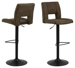 Set 2 piese Scaune de bar Sylvia, Verde, 115x41.5x52 cm - Img 3