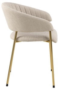 Set 2 piese Scaune dining Ann, Bej, 77.5x54.5x54 cm - Img 5