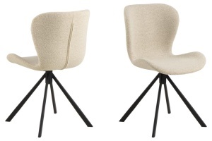 Set 2 piese Scaune dining Batilda -A1, Bej, 81x46.5x53 cm - Img 3