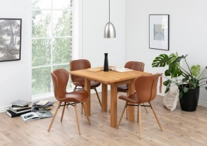 Set 2 piese Scaune dining Batilda -A1 V3, Maro, 82.5x47x53 cm