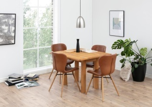 Set 2 piese Scaune dining Batilda -A1 V3, Maro, 82.5x47x53 cm - Img 3