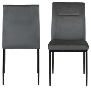Set 2 piese Scaune dining Demi, Gri, 90.5x45x55 cm - Img 4