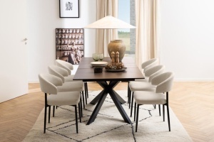 Set 2 piese Scaune dining Edina, Bej, 77x56x55 cm