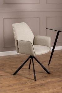 Set 2 piese Scaune dining Glenda, Bej, 88.5x61x63 cm - Img 2