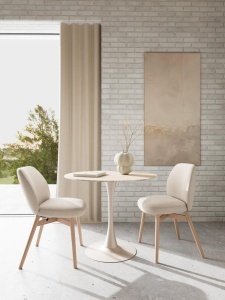 Set 2 piese Scaune dining Joy V1, Maro, 85x50x56 cm