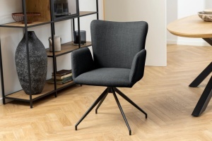 Set 2 piese Scaune dining Laura V1, Gri, 86x57x61.5 cm