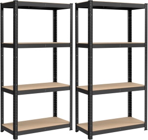 Set 2 rafturi metalice, Cozory, Songmics, Negru, 40x80x160 cm