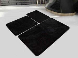 Set 3 Covorase de Baie Hawaii Negru (Acryl)