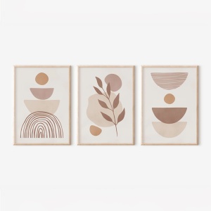 Set 3 tablouri Binbia Multicolor 33x1.5x48 cm