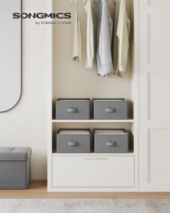Set 4 buc. Organizatoare sertar Songmics Gri 42x30x17 cm
