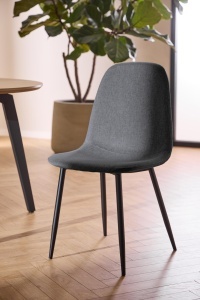 Set 4 piese Scaune dining Celia V1, Gri, 86x44x54 cm - Img 2