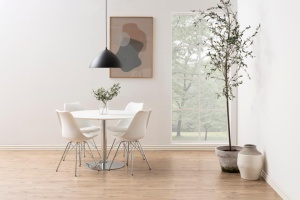 Set 4 piese Scaune dining Eris, Alb, 85.5x48.5x54 cm - Img 2