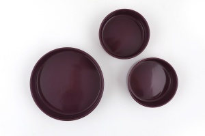 Set boluri ceramice (3 bucati) St038003F Violet 14x14x5.5 cm - Img 4