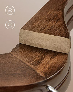 Set de 20 umerase din lemn, Songmics, Maro, 44.5x23x1.2 cm - Img 3
