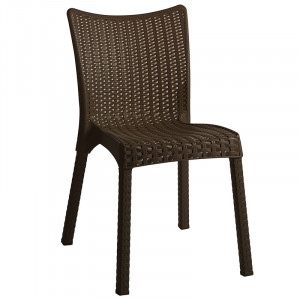 Set de gradina masa si scaune Explore-Confident set 5 piese plastic maro 150x90x73.5 cm - Img 3