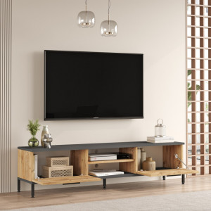 Set de mobilier pentru living RL6-AA, Pin atlantinc- Antracit - Img 5